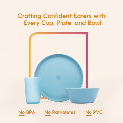 NumNum Toddler Plates Set - 4-Pack BPA-Free Non-Toxic