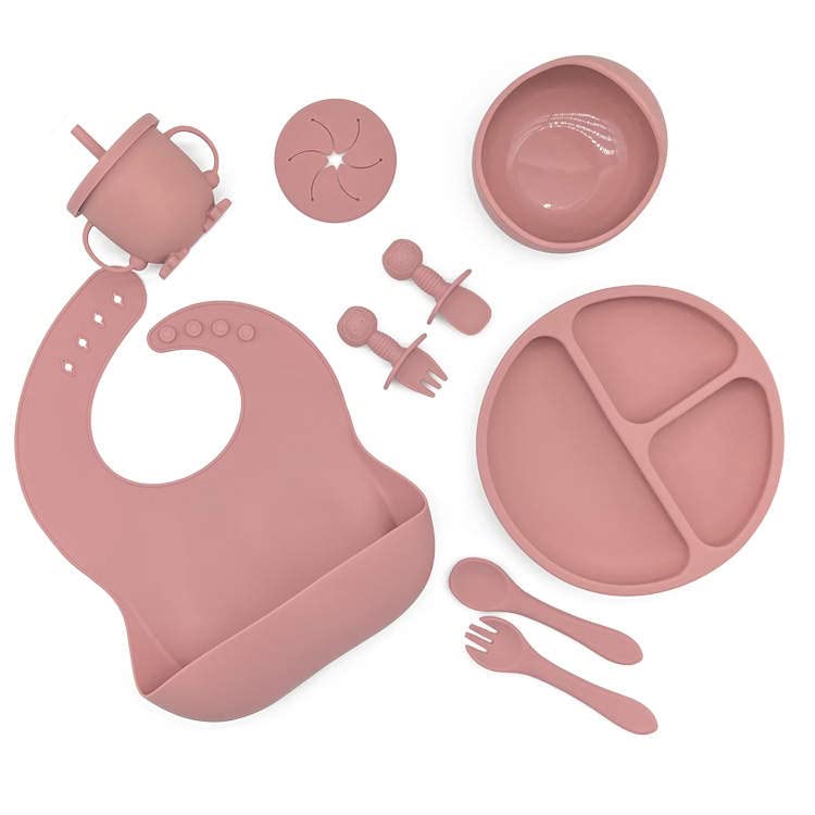 10-Piece Pink Baby Feeding Starter Set