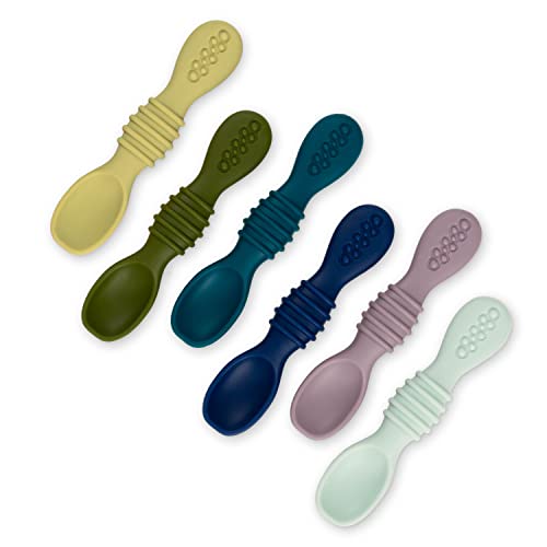 Simka Rose Silicone Baby Spoons Set of 6 - Safe Easy