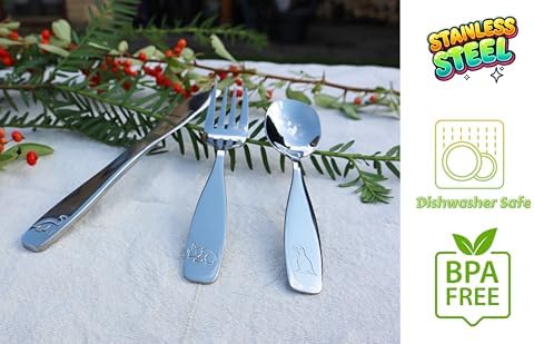 Exzact Kids Flatware Set 12pcs with Dinosaurs
