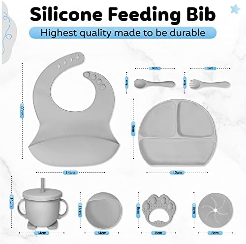 Kzonex 9-Piece Baby Mealtime Bundle for 0-48 Months