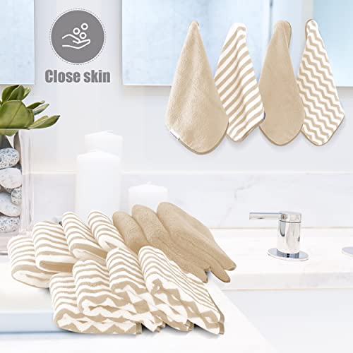 15 Pack Super Soft Baby Washcloths - 10x10 Brown