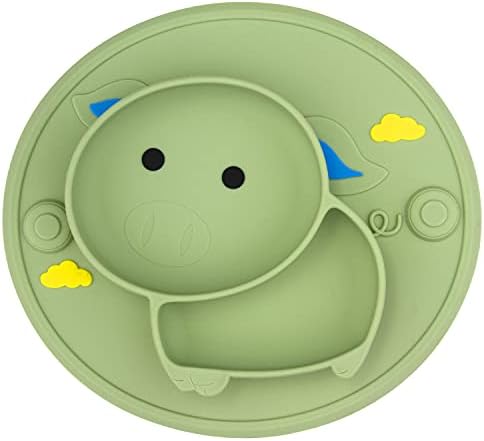 Qshare Toddler Plate - BPA-Free Suction Placemat for Kids