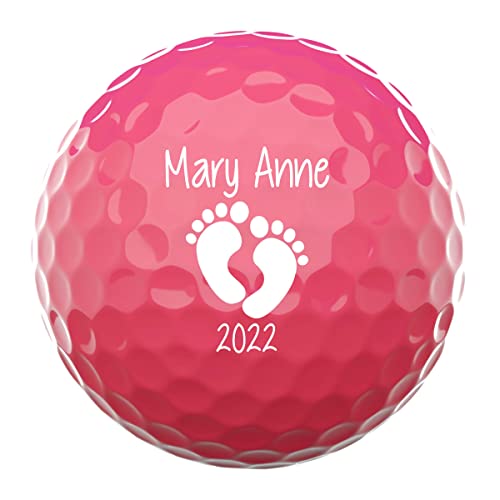Baby Feet Announcement Personalized Golf Balls Set of 3