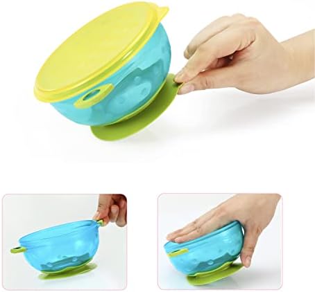 PandaEar Spill Proof Stackable Baby Suction Bowls 3 Sizes