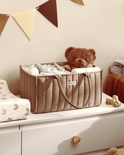 Blissful Diary Baby Diaper Caddy Organizer Mocha Brown