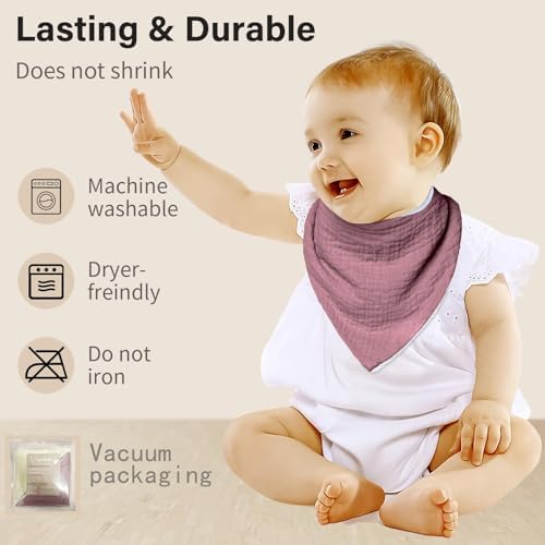 NISXABEBE Muslin Drooling Bibs for Baby Boy Girl