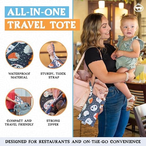 Palz and Pandy Travel Baby Feeding Set - 6 Piece Portable Toddler Supplies