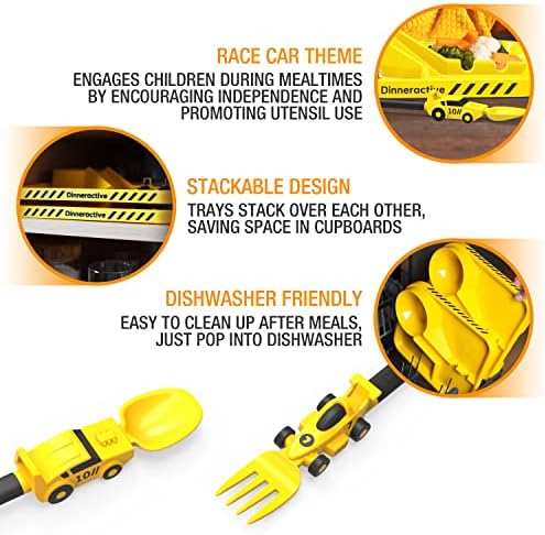 Dinneractive Kids Race Car Dinnerware Set 3PC