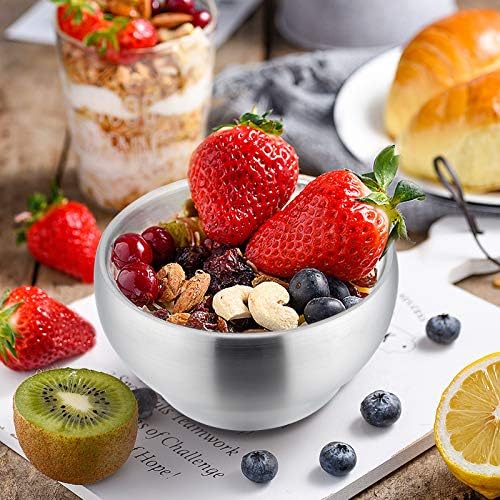 HaWare 12 oz Double Walled Stainless Steel Bowls 4 Pack 1