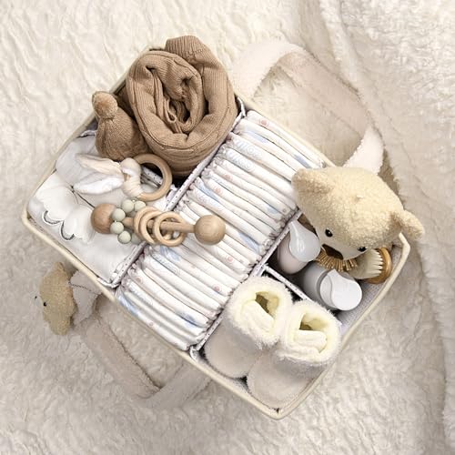 PeraBella Diaper Caddy Organizer - Changing Table Car Caddy for Baby Essentials