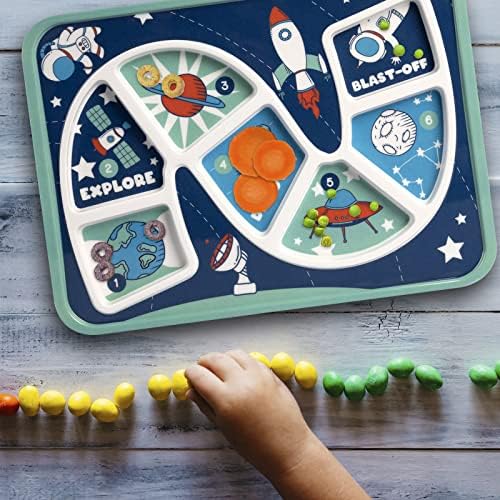 GSM Brands Kids Space Themed Dinner Plate