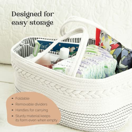 Luxury Little Diaper Caddy Organizer - White