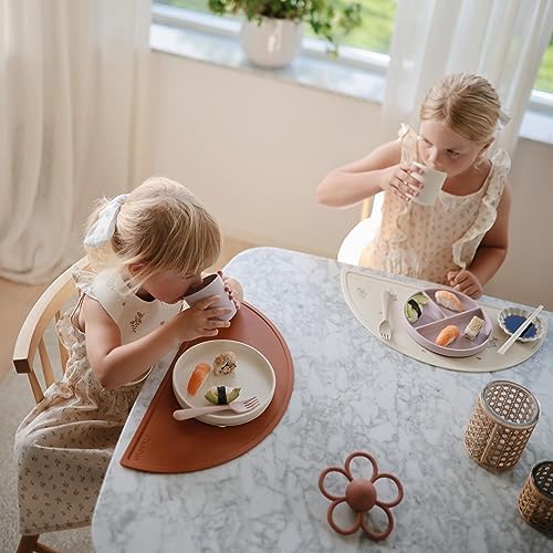 Mushie Silicone Placemat for Kids Powder Pink Confetti 1
