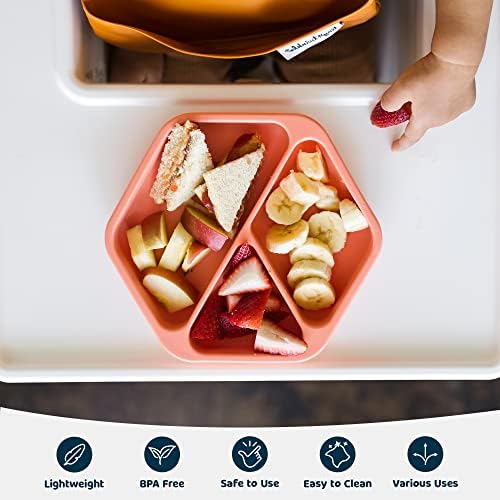 Tiny Twinkle Suction Baby Plate Coral