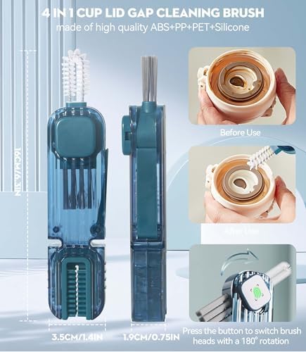 4 in 1 Bottle Gap Cleaning Brush - 2 PCS Multifunctional Cleaning Tool