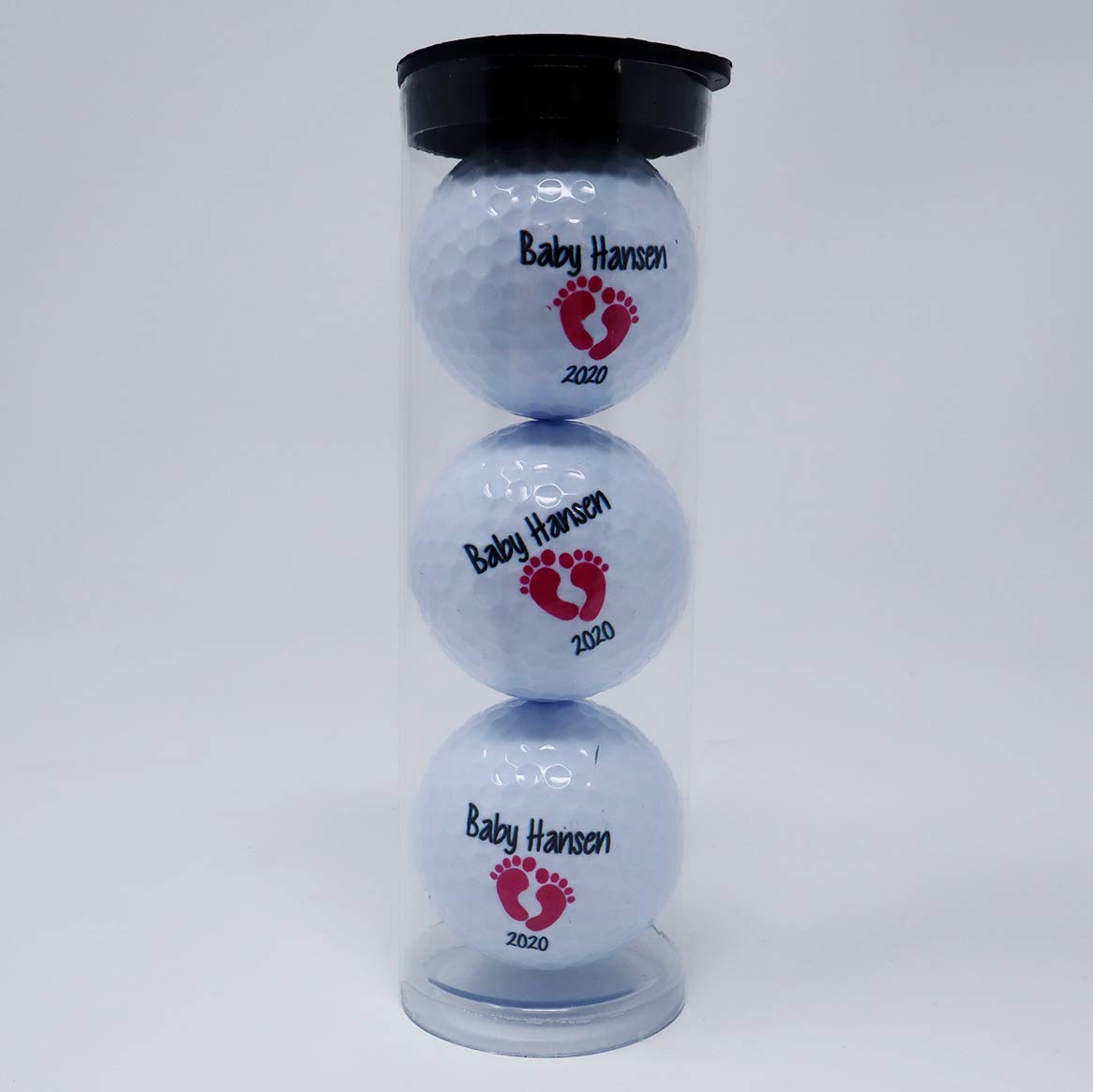 Baby Feet Announcement Personalized Golf Balls Set of 3