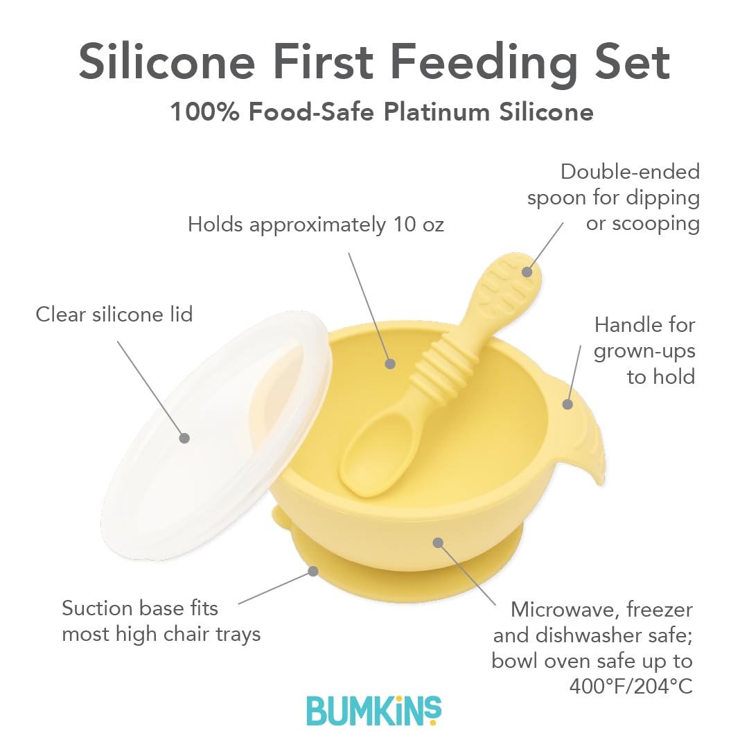 Bumkins Baby Bowl with Suction Pineapple Design 4 Months Up