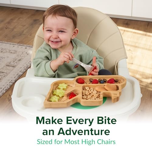 Bamboo Divided Suction Plates for Baby and Toddlers