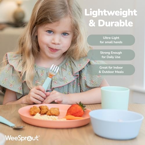 WeeSprout Bamboo Toddler Cups - 4 Pack 10 oz