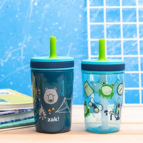 Zak Designs Kelso Tumbler Set 3pcs Leak-Proof with Straw