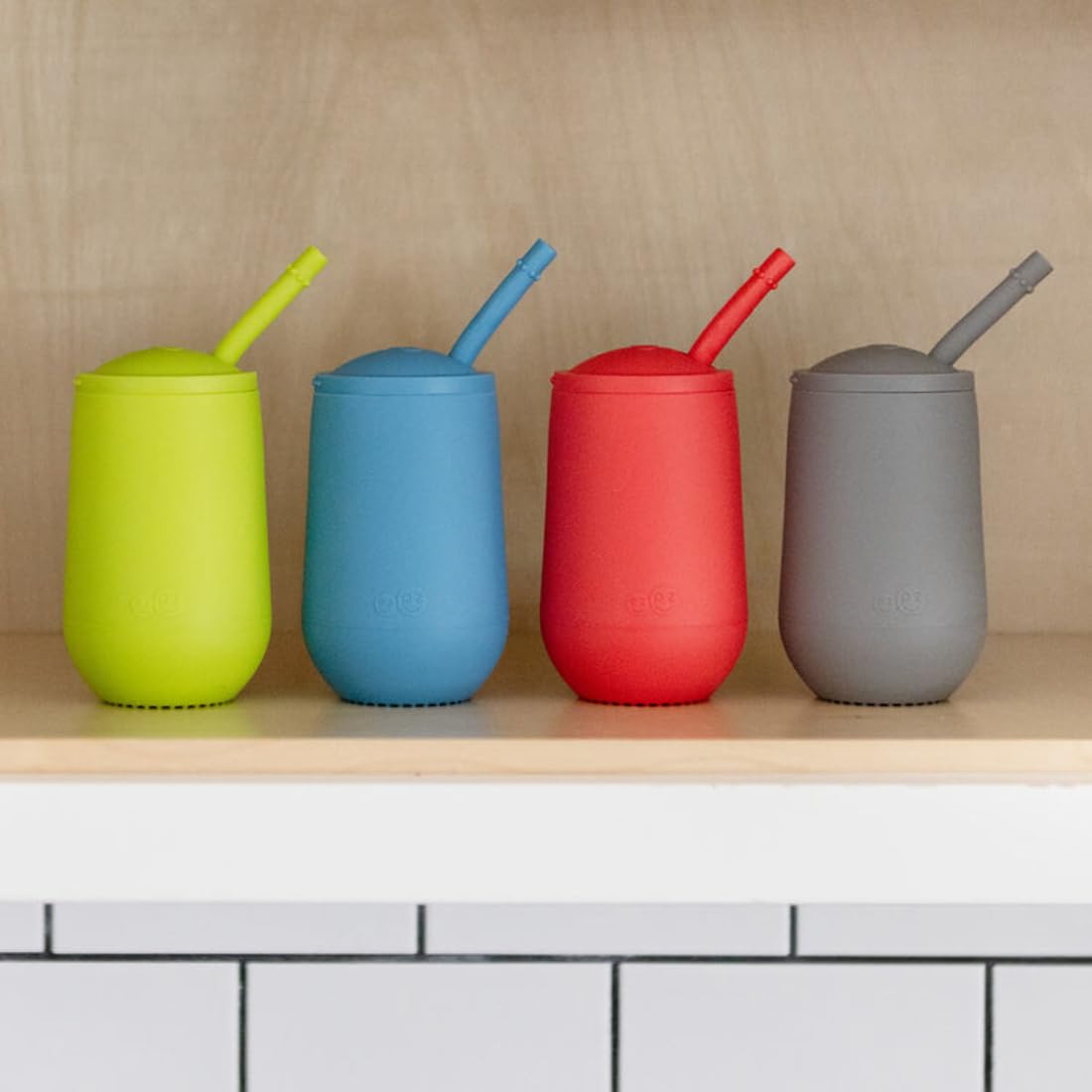 ezpz Happy Cup Straw System for Toddlers 24 Months Blue