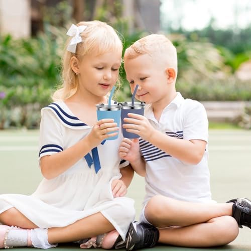Vermida 12oz Leak Proof Kids Cups with Straws and Lids 4 Pack