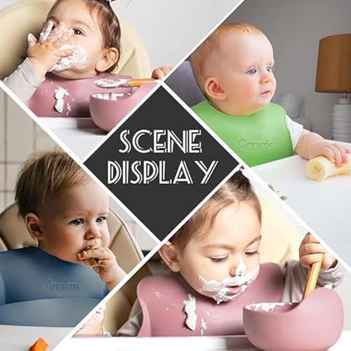 Personalized Silicone Bib for Babies Toddlers with Name