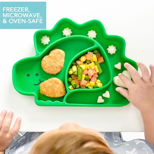 Bumkins Dinosaur Suction Plate for Toddler and Baby