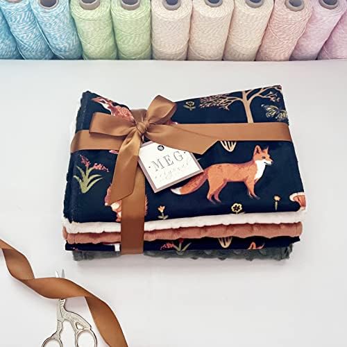 MEG Original Baby Boy Minky Burp Cloth Set of 5 Forest Friends