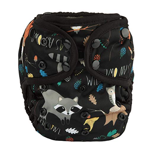 Baby Diaper Cover Nappy One Size 8lbs to 36lbs Racoon Owl