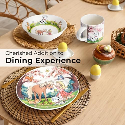 MIAMIO Set of 3 Kids Dinnerware Set - Princess Design