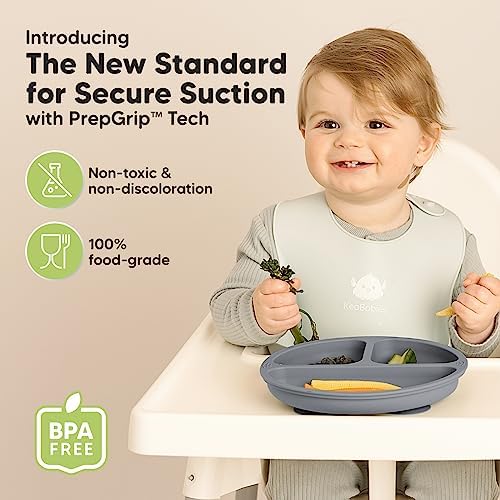 KeaBabies 2-Pack Suction Baby Bowls with Lids 1
