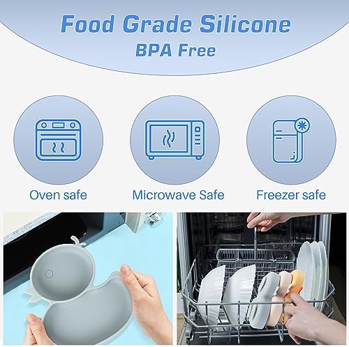 Nohlerlife Baby Suction Plate with Fork Spoon
