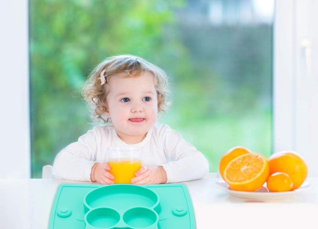 Linowos Silicone Divided Toddler Plates for Baby Meals