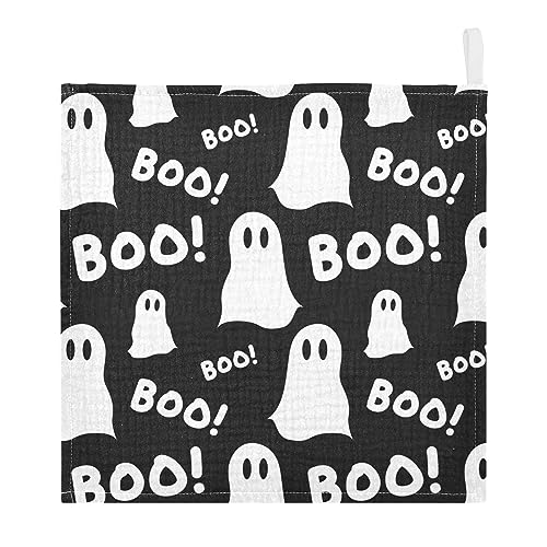 WIFIU Halloween Ghosts Boo Baby Burp Cloths 3 Pack 1
