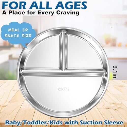 Palksky Baby Plates with Suction Set of 2 1