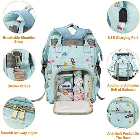 Camillemma Diaper Backpack with USB Charging Port