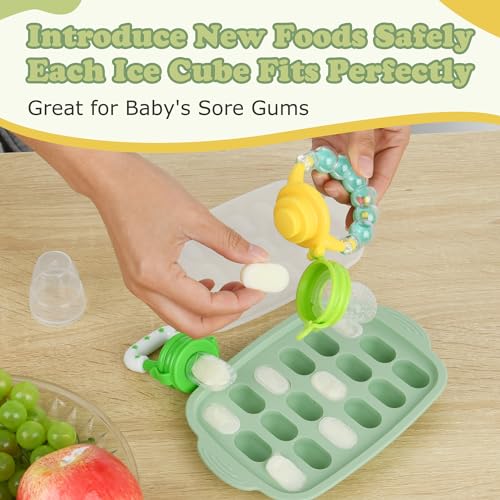 WAJIAYON Baby Fruit Feeder Breastmilk Popsicle Mold