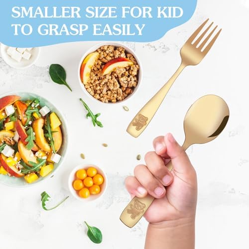 Pimoys 12 Piece Stainless Steel Kids Silverware Set 1