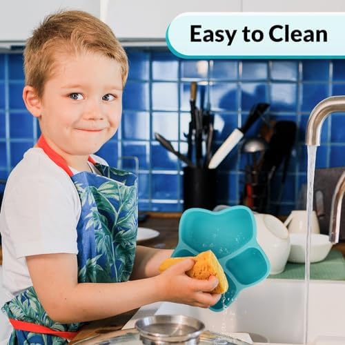 HEYTUYA 4 Pack Suction Plates for Baby and Toddler