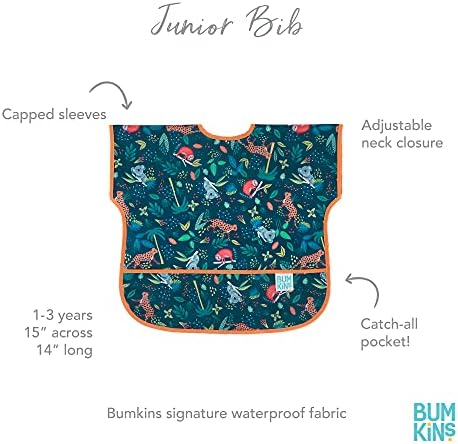 Bumkins Junior Bibs for 1-3 Years Waterproof and Adjustable 1