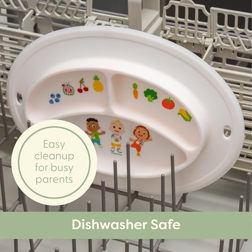 UpwardBaby CoComelon Silicone Plate - Suction Non-Slip Reusable Toddler Feeding Solution