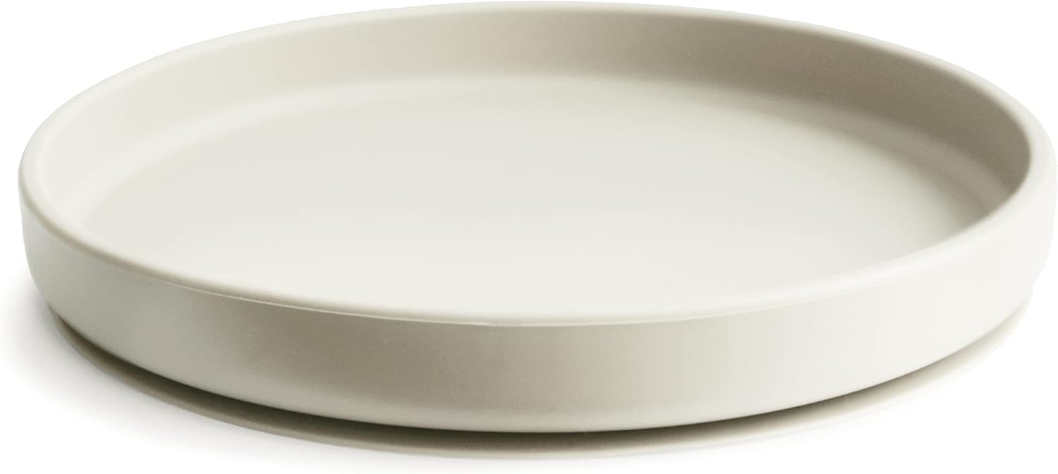 Mushie Classic Silicone Suction Plate BPA-Free Ivory