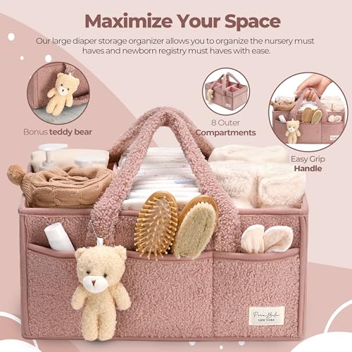 PeraBella Baby Diaper Caddy Organizer with Handle