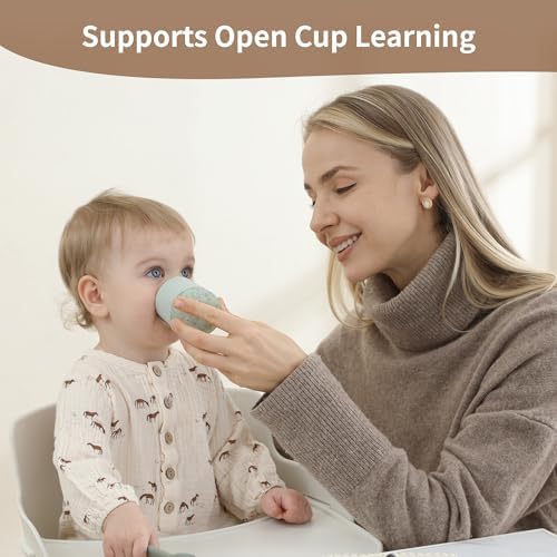 Moonkie Silicone Baby Cups 4 Months 2 oz 2 Pack Confetti