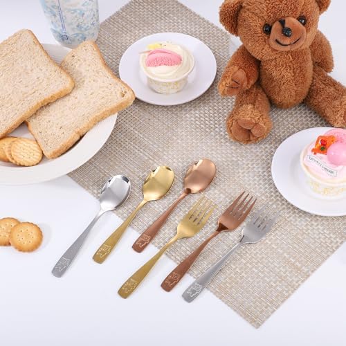 Pimoys 12 Piece Stainless Steel Kids Silverware Set 1