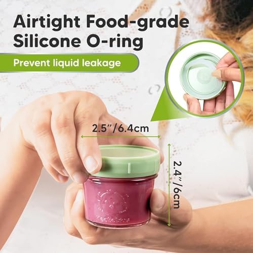 KeaBabies 2-Pack Suction Bowls with Lids and 12-Pack Food Containers