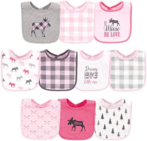 Hudson Baby Unisex Cotton Drooler Bibs Set