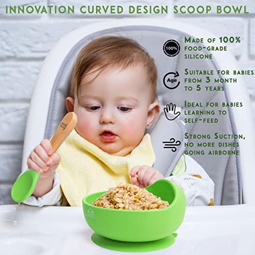 Digi Baby Led Weaning 7 Piece Silicone Feeding Set - Green